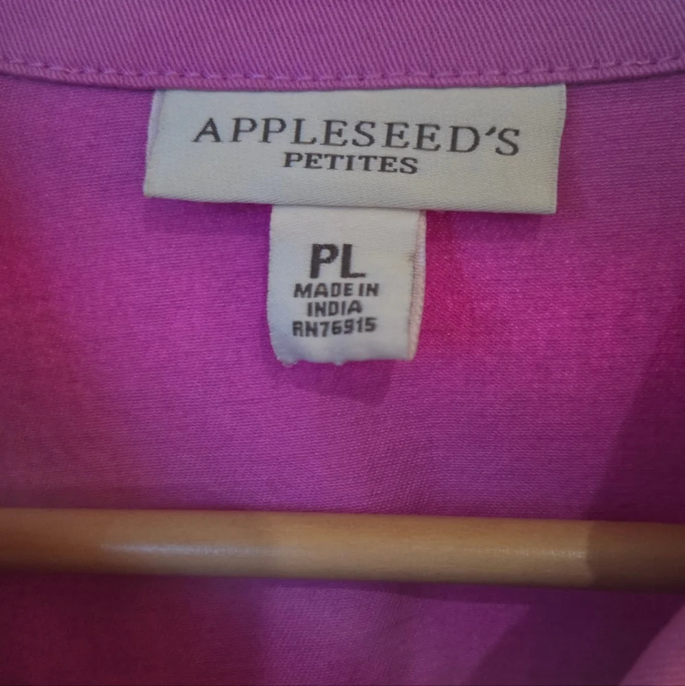 Appleseed's Petite - Y2K Bright Pink Button-up Light Spring Jacket - Picture 4 of 8